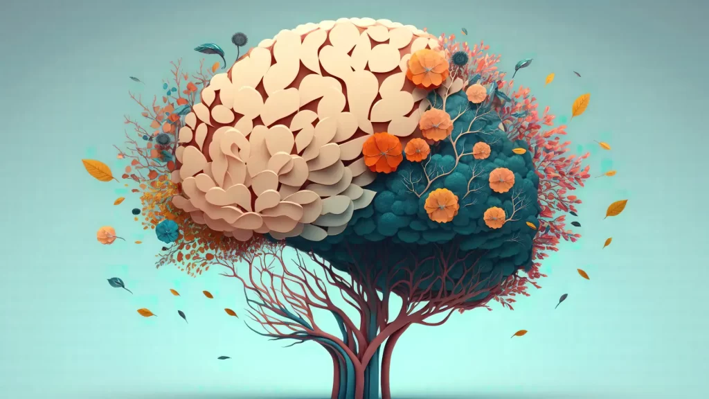 a colorful illustration of the human brain representing neuro feedback